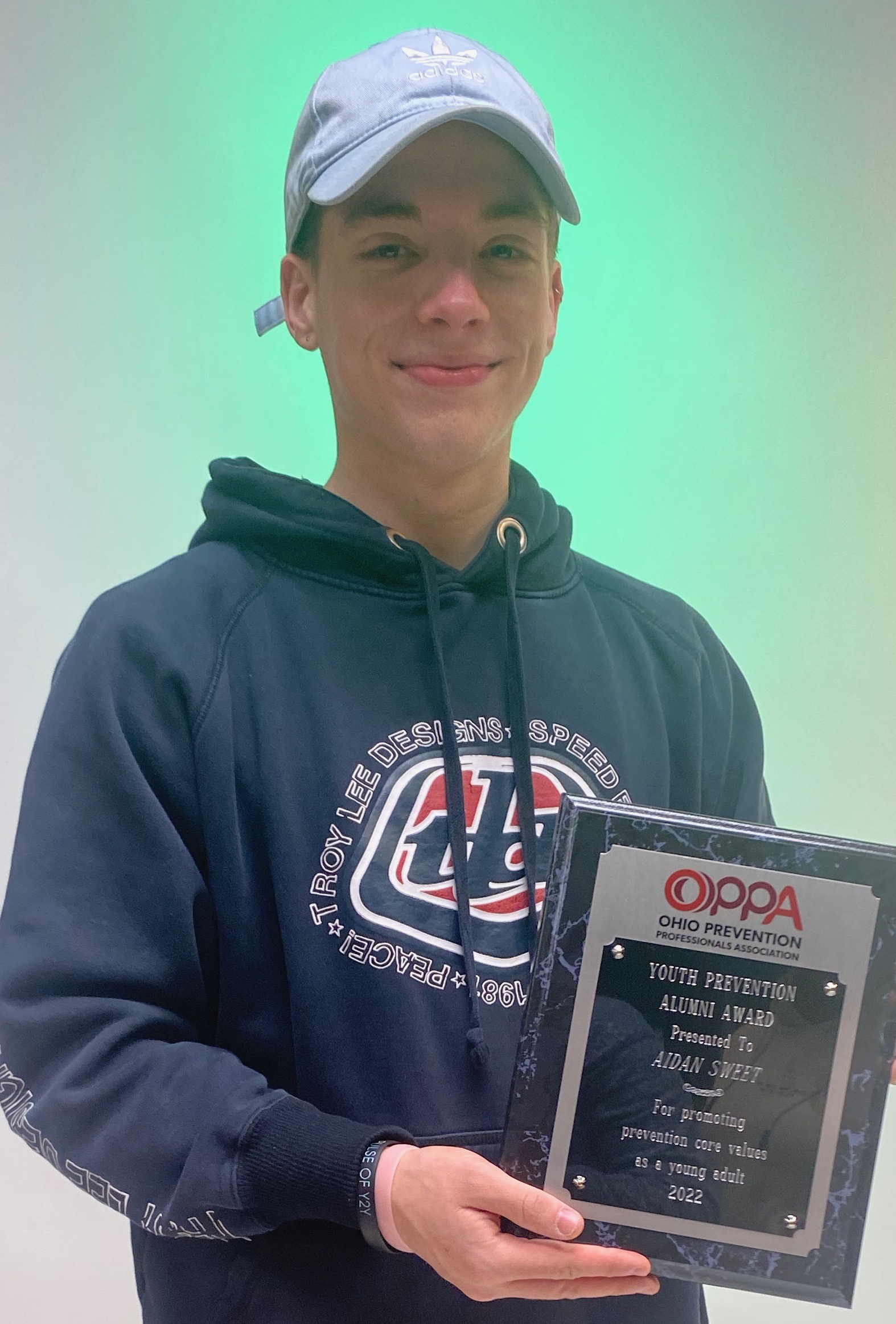 Aidan Sweet, OPPA Youth Prevention Alumni Award Recipient